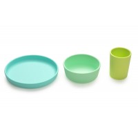 Set 3 recipiente silicon hrana bebe Melii - Blue, Lime, Mint