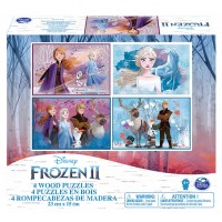 Set 4 puzzle-uri Frozen 2 din lemn