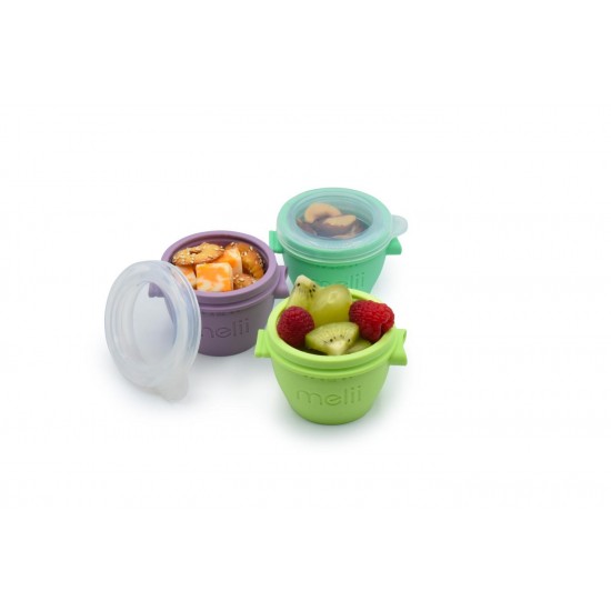 Set 4 recipiente silicon Snap and Go Melii 118 ml