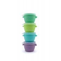 Set 4 recipiente silicon Snap and Go Melii 118 ml