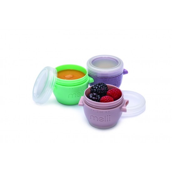 Set 6 recipiente silicon Snap and Go Melii 59 ml