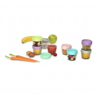 Set 6 recipiente sticla pentru hrana bebe Melii 118 ml