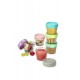 Set 6 recipiente sticla pentru hrana bebe Melii 118 ml