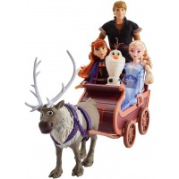 Set de joaca cu 5 personaje Frozen 2 - Aventuri pe sanie