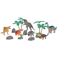 Set figurine lumea dinozaurilor in ou fluorescent