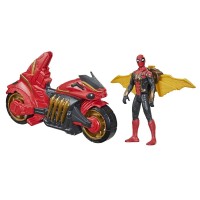 Set Spider-Man cu figurina 15 cm si vehicul