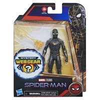 Figurina Spider-Man Mystery Webgear in costum negru si auriu 15 cm