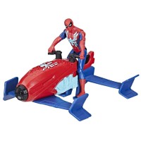 Set vehicul Hydro Jet si figurina Spider Man 10 cm