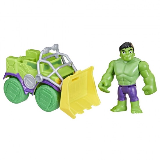 Set masinuta si figurina Hulk Spidey Prietenii Extraordinari 