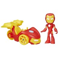 Set masinuta, figurina si accesoriu Iron Man Spidey Prietenii Extraordinari 