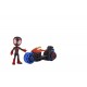 Set motocicleta si figurina Miles Morales Spider Man Spidey Prietenii Extraordinari 10 cm