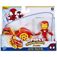 Set vehicul si figurina Iron Man Spidey Prietenii Extraordinari 