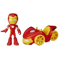 Set vehicul si figurina Iron Man Spidey Prietenii Extraordinari 