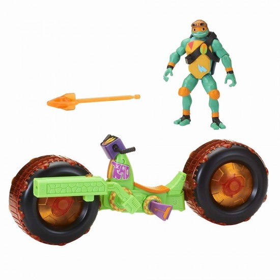 Vehicul cu figurina Michelangelo Testoasele Ninja 