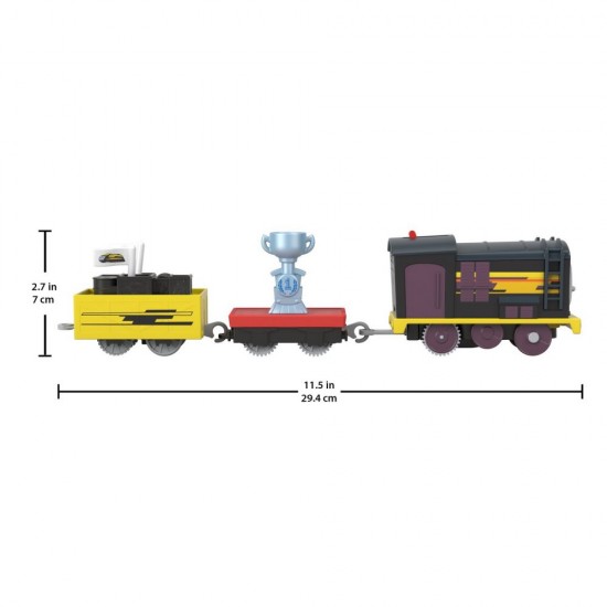 Locomotiva motorizata Diesel Thomas cu 2 vagoane