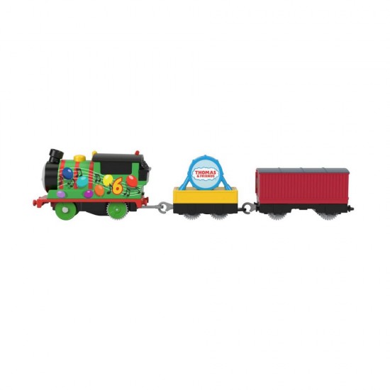 Locomotiva motorizata Percy cu 2 vagoane