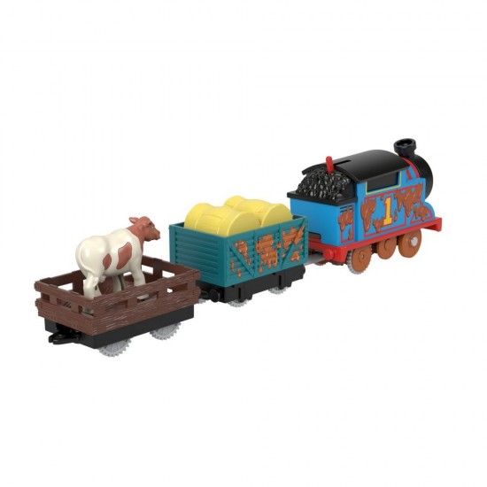 Locomotiva motorizata Thomas cu 2 vagoane