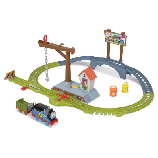 Set de joaca Thomas Paint Delivery cu locomotiva motorizata 