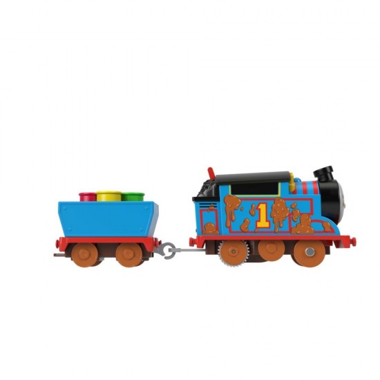 Set de joaca Thomas cu locomotiva Muddy motorizata si accesorii