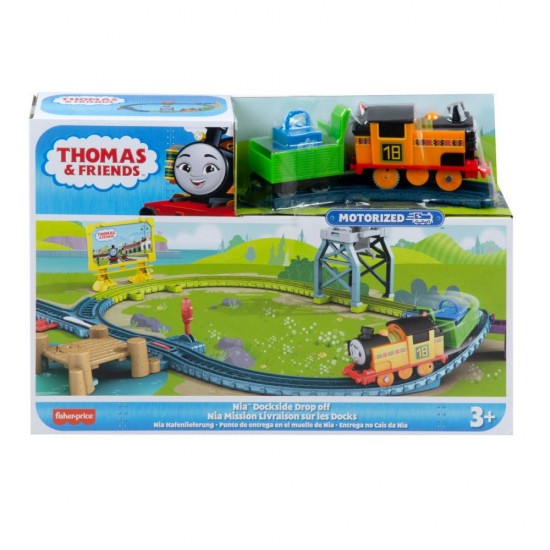 Set de joaca Thomas cu locomotiva Nia motorizata si accesorii