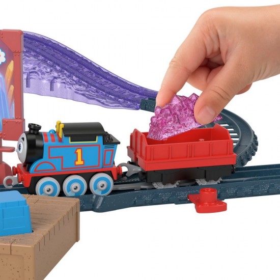 Set de joaca Thomas cu locomotiva Push Along Thomas si accesorii