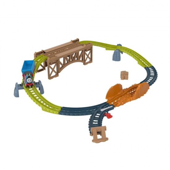 Set de joaca Thomas cu locomotiva Push Along Thomas si accesorii