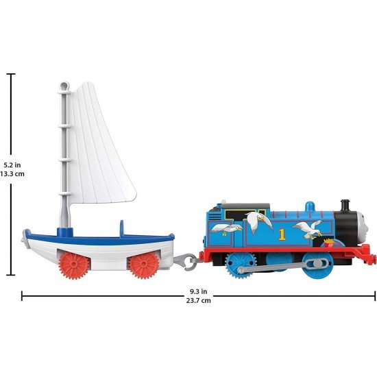 Set motorizat Thomas podul mobil cu sina, locomotiva motorizata si vagon