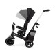 Tricicleta pentru copii Kinderkraft Easytwist Black cu scaun reversibil si copertina protectie UV