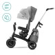 Tricicleta pentru copii Kinderkraft Easytwist Platinum Grey cu scaun reversibil si copertina protectie UV
