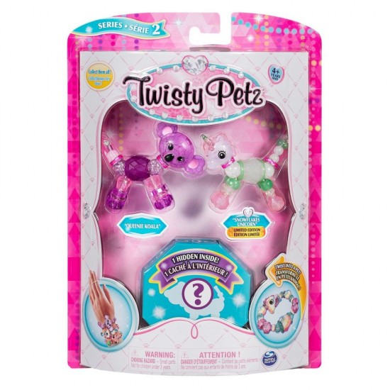 Set 3 bratari animalute koala, unicorn si surpriza Twisty Petz 