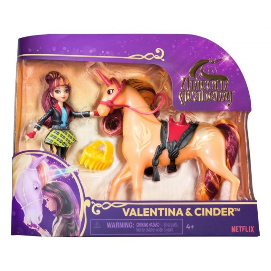 Set unicorn Cinder si papusa Valentina Unicorn Academy 