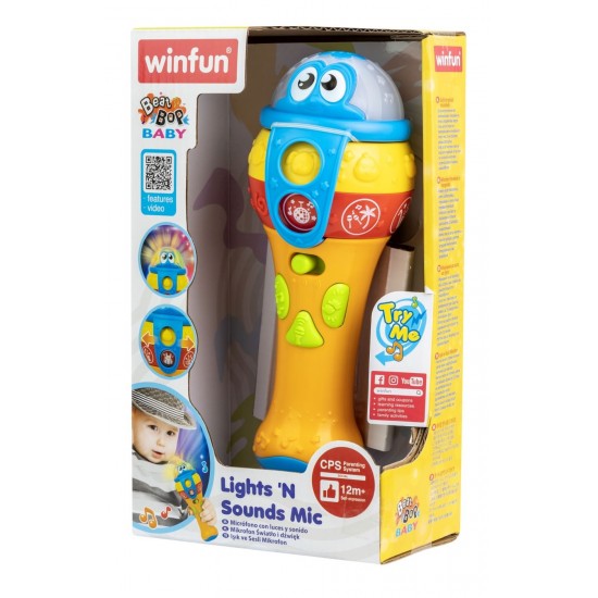 Microfon cu sunete si lumini Winfun