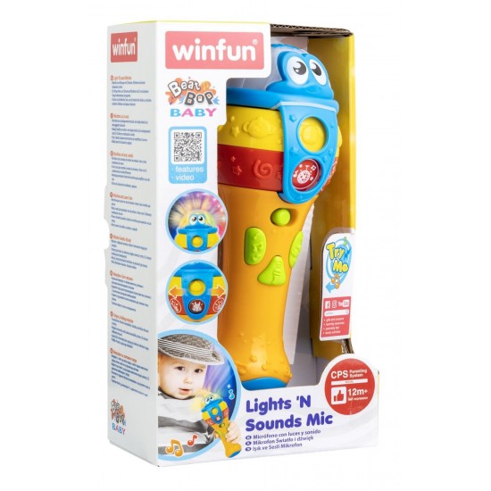 Microfon cu sunete si lumini Winfun