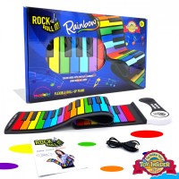 Pian pentru copii flexibil Rock and Roll It Rainbow Piano