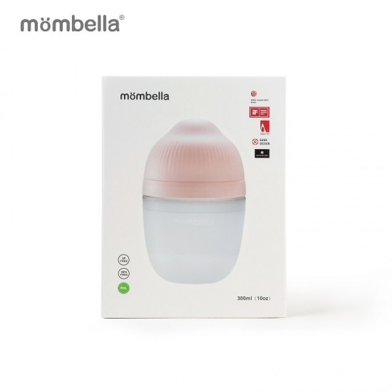 Biberon anticolici Mombella Breast-Like 300 ml, tetina 360° XL Flux Consistent, 100% Silicon, Old Roze