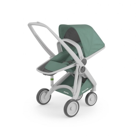 Carucior copii 2 in 1 Greentom 100% Ecologic Grey Sage