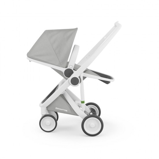 Carucior 2 In 1 Greentom 100% Ecologic White Grey