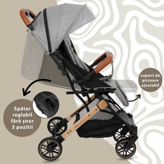 Carucior Sport AppeKids Travel, Ultracompact, Tip Troller, Grey Carucior Sport AppeKids Travel, Ultracompact, Tip Troller, Grey