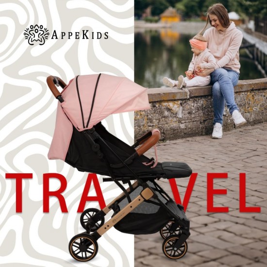 Carucior Sport AppeKids Travel, Ultracompact, Tip Troller, Pink Carucior Sport AppeKids Travel, Ultracompact, Tip Troller, Pink