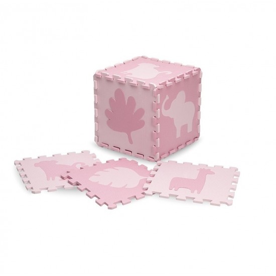 Covoras de joaca Puzzle 150x150 cm Momi Zawi Pink