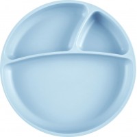 Farfurie compartimentata Minikoioi 100% Premium Silicone Mineral Blue