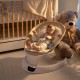 Leagan electric pentru bebelusi, cu spatar reglabil si senzor de miscare, AppeKids Evoque - Bubble Beige Leagan electric pentru bebelusi, cu spatar reglabil si senzor de miscare, AppeKids Evoque - Bubble Beige