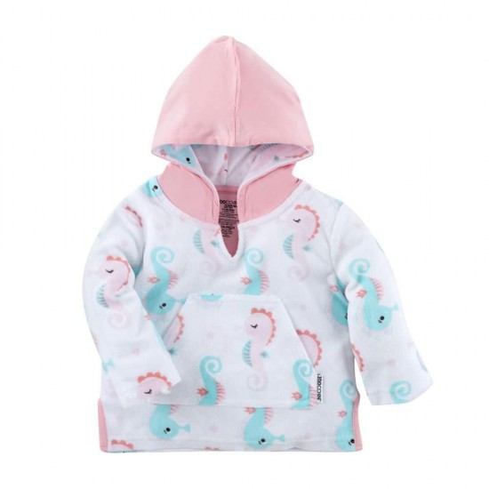 Poncho Baie UPF50 + Zoocchini, 0-12 Luni, Seahorse