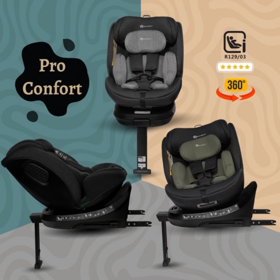 Scaun auto Appekids, I-SIZE, 40-150 cm, Rear Facing 360°, Pro Confort - Black Scaun auto Appekids, I-SIZE, 40-150 cm, Rear Facing 360°, Pro Confort - Black