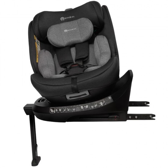 Scaun auto Appekids, I-SIZE, 40-150 cm, Rear Facing 360°, Pro Confort - Grey Scaun auto Appekids, I-SIZE, 40-150 cm, Rear Facing 360°, Pro Confort - Grey