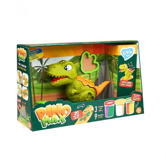 Set plastilina, accesorii si jucarie pentru modelaj Lovin Dino Max