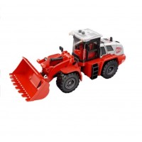 Buldozer de jucarie cu sunete si lumini 31 cm rosu