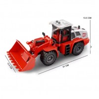 Buldozer de jucarie cu sunete si lumini 31 cm rosu