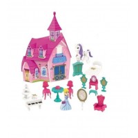 Castel muzical cu lumini si accesorii Funny Dream Castle roz