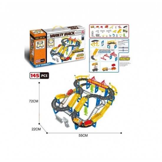 Circuit modular cu masinuta electrica 145 piese